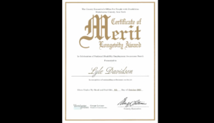 Certificate of Merit: Longevity Award